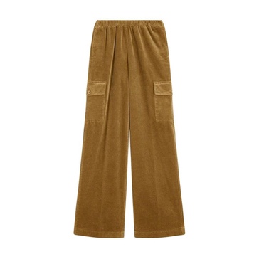 Cargo Velvet Pants Straight Leg