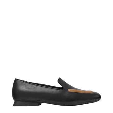 Black Leather Ballet Flats