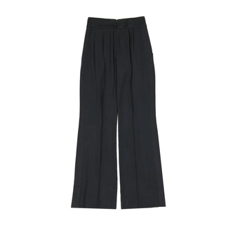 Classic Flared Trousers with Satin Detail