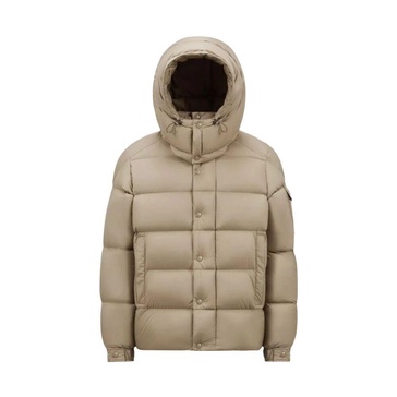 Short Down Jacket with Removable Hood