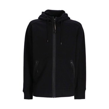 Black Fleece Hoodie with Lens Detail
