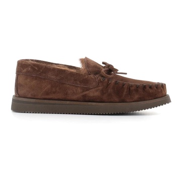 Brown Suede Moccasin Sandals