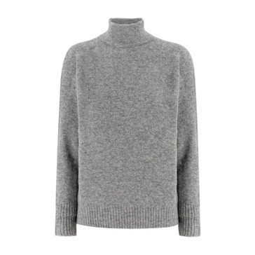 Soft Turtleneck Pullover Ribbed Hem
