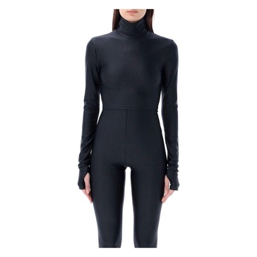 Black Turtleneck Crop Top