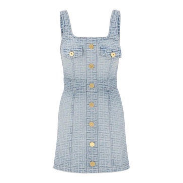 Monogram Denim Mini Dress