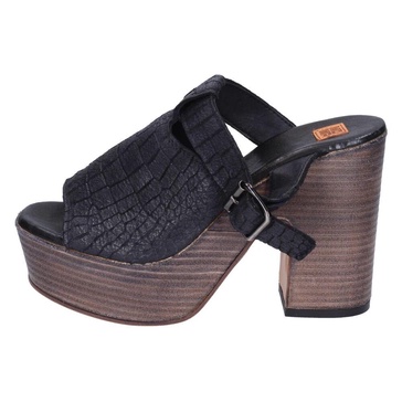 Leather Heeled Mules