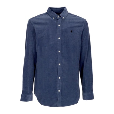 Velvet Long Sleeve Shirt Hudson Blue/Black