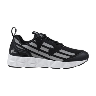 Black Print Lace-Up Sneakers