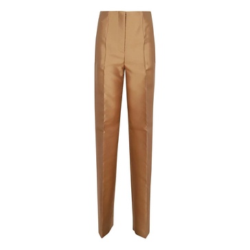 Brown Mikado High Waist Suit