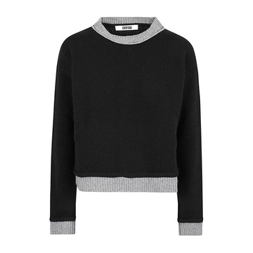 Bicolor Wool Crewneck Sweater