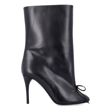 Black Bow Ankle Boots Elegant Style