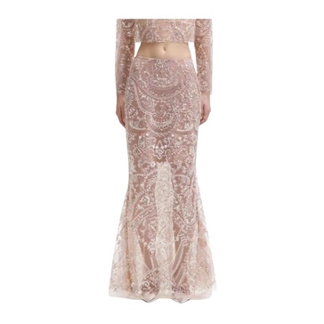 Sequin Paisley Maxi Skirt