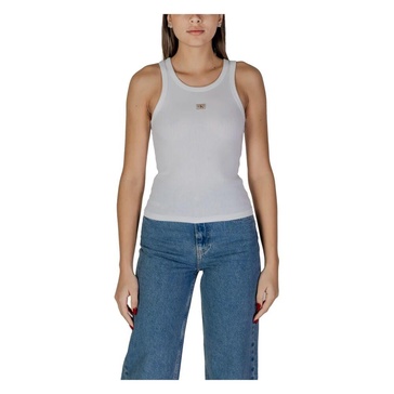 White Ribbed Tank Top