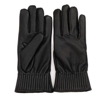 Black Leather Hammered Gloves