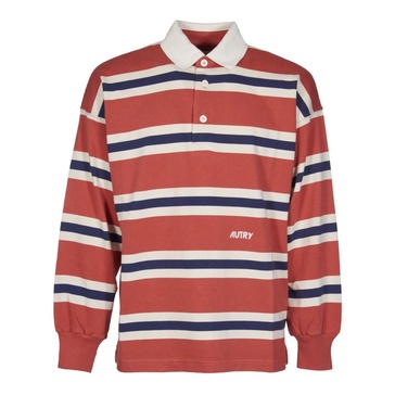 Ribbed Collar and Cuffs Polo Shirt