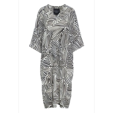 Haru Dress with Beetle Tracks Print