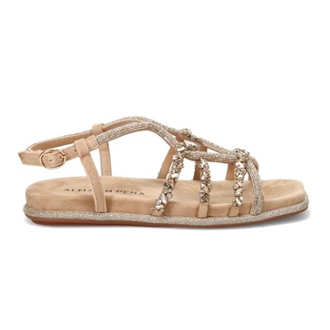 Beige Sandals Sophisticated Comfortable Footbed