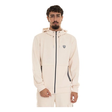 Hooded Zip Sweatshirt with Contrast Profiles