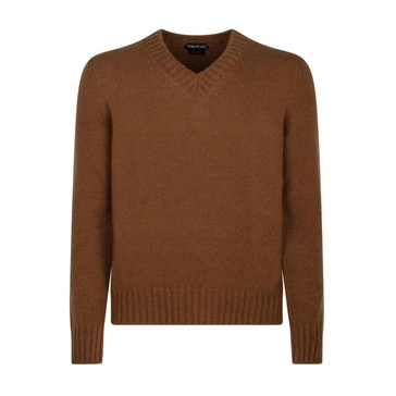 Caramel V Neck Cashmere Jumper