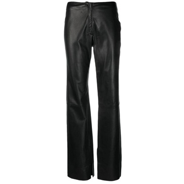 Real Leather Straight Suit Trousers
