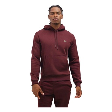 Fleece Hoodie Men Dark Red