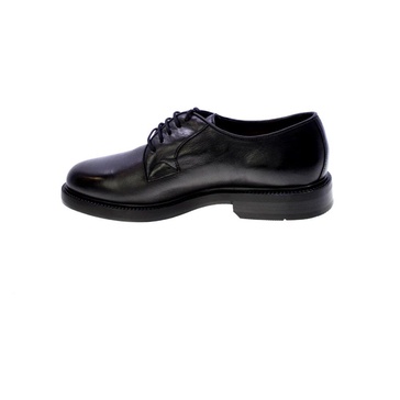 Black Leather Derby Shoes