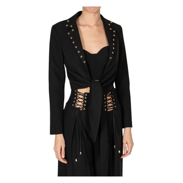 Black Long Sleeve Jacket with Front Knot
