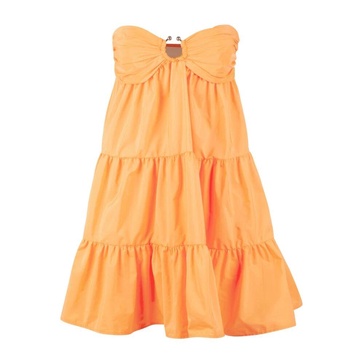 Metallic Heart Neckline Butterfly Dress