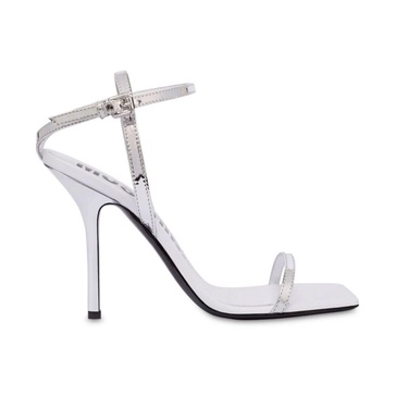Silver Metallic Stiletto Sandals