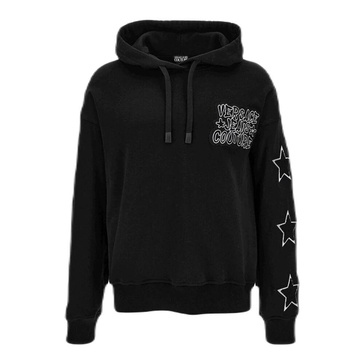 Black Cotton Jersey Sweatshirt for Men