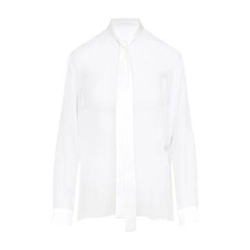White Silk Shirt Elegant Collection