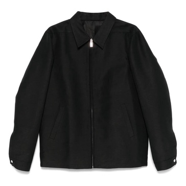 Classic Black Jacket with Snap Buttons
