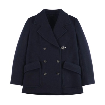 Double-Breasted Coat with Notched Lapels