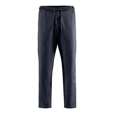 Chino Pants with Elastic Waistband and Drawstring