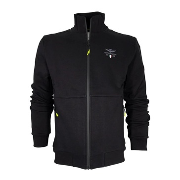 Sporty Cotton Zip-Up Sweater FE1944 Black