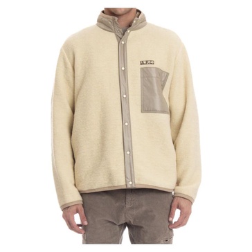 Snap Button Jacket with Nylon Details