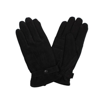 Black Suede Gloves with Thermal Lining