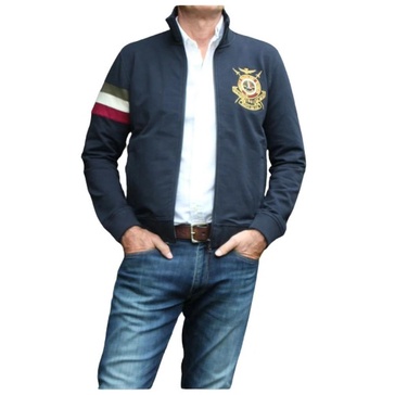 Zippered Cotton Jacket with Embroidered Patch