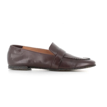 Dark Brown Leather Loafer Shoe