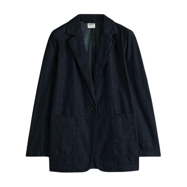 Denim Suit with Single-Breasted Jacket