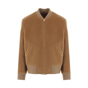 Brown Wool Bomber Jacket