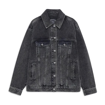 Vintage-inspired Grey Denim Jacket