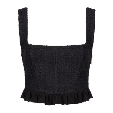Sleeveless Bustier-Style Crop Top