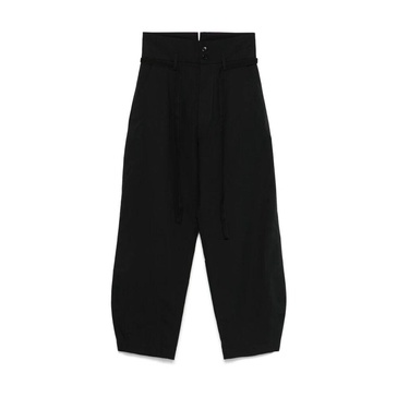 Black Buttoned Waist Pants