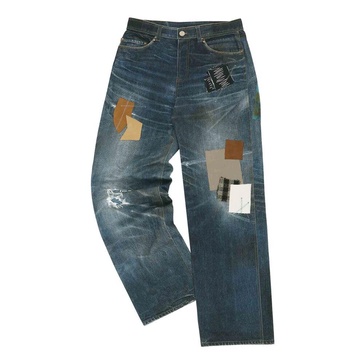 Blue Patchwork Jeans Stylish Casual Outings