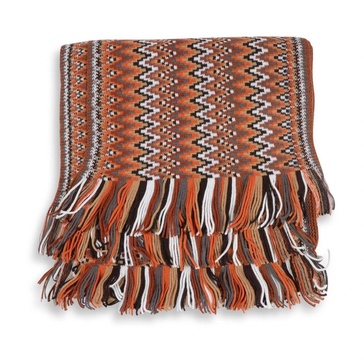 Multicolor Wool-Blend Cape