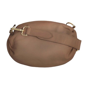 Taupe Gold Crossbody Clutch