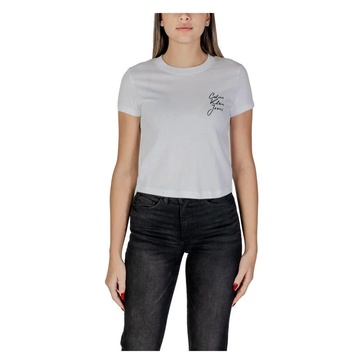 White Script Tee for Women