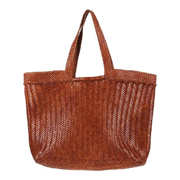 Tan Leather Shopper Bag