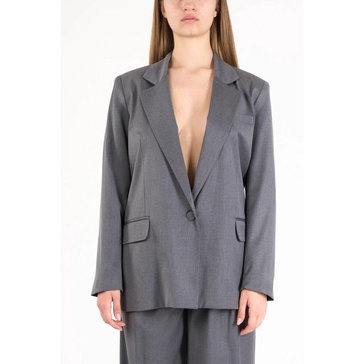 Single-breasted jacket with tonal button
